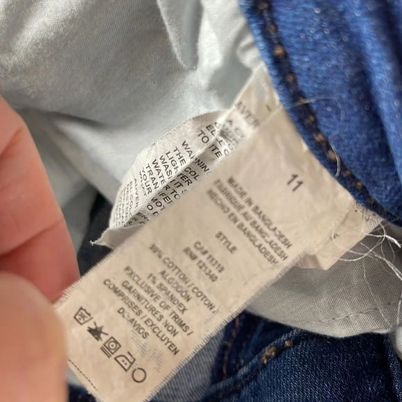 Garage Retro High Waist Jegging Jeans Blue dark Wash Stretch Size 11 - Picture 9 of 11